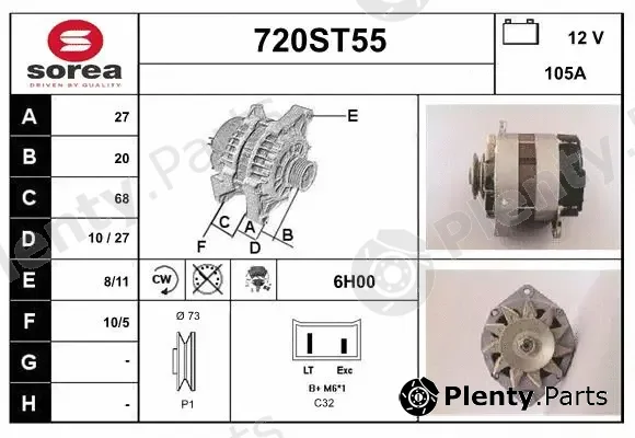 Startcar 720ST55 — Alternator