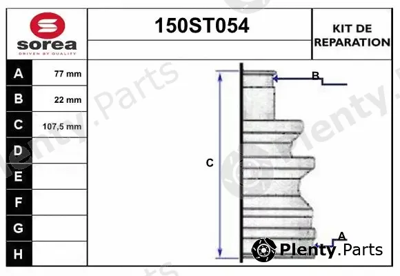 Startcar 150ST054 — Bellow Kit, drive shaft