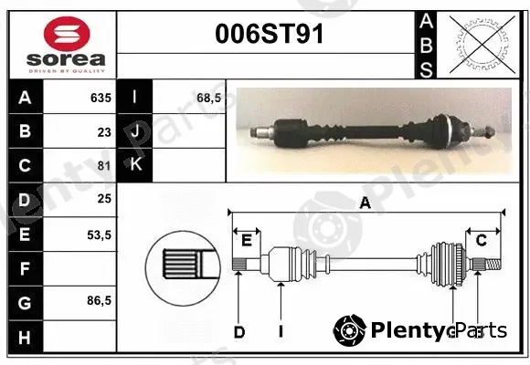 Startcar 006ST91 — Drive Shaft