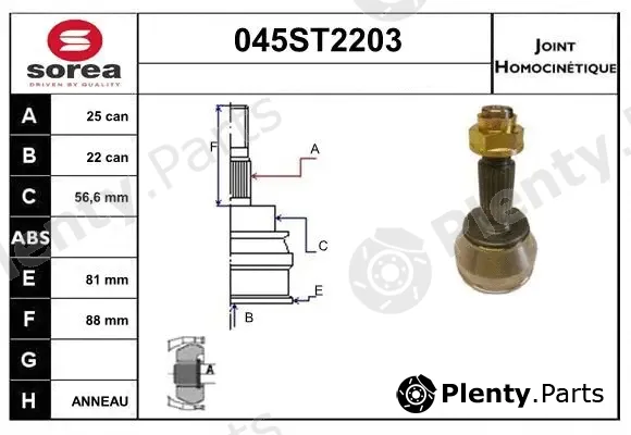 Startcar 045ST2203 — Joint Kit, drive shaft