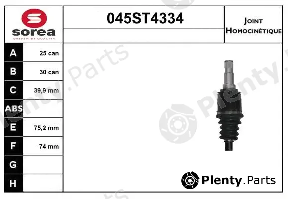 Startcar 045ST4334 — Joint Kit, drive shaft