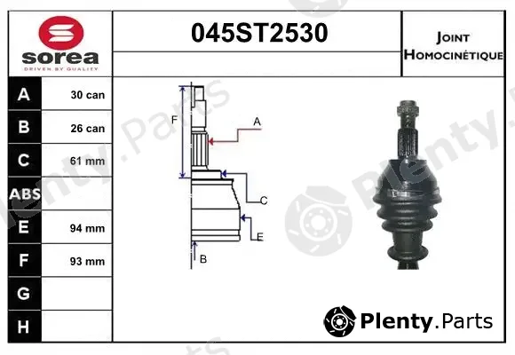 Startcar 045ST2530 — Joint Kit, drive shaft