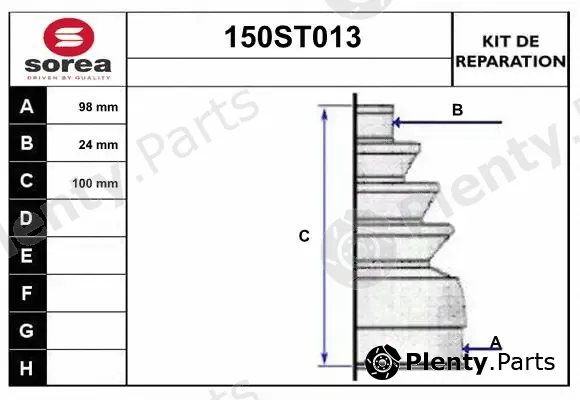Startcar 150ST013 — Bellow Kit, drive shaft