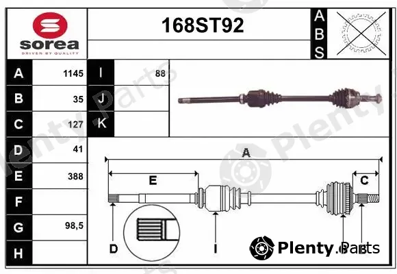 Startcar 168ST92 — Drive Shaft