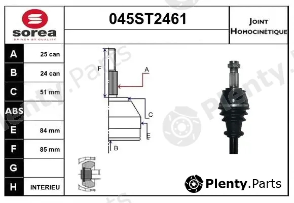 Startcar 045ST2461 — Joint Kit, drive shaft