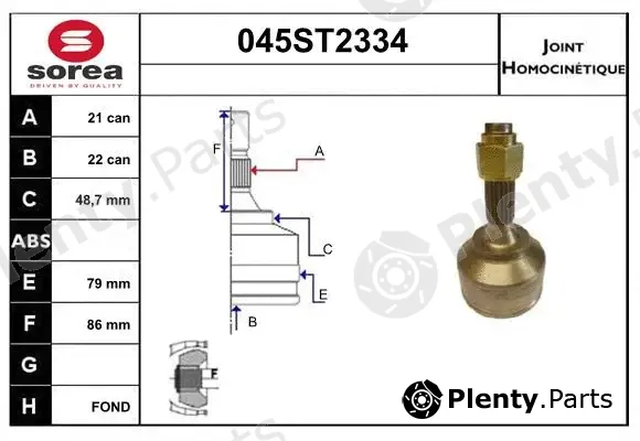 Startcar 045ST2334 — Joint Kit, drive shaft
