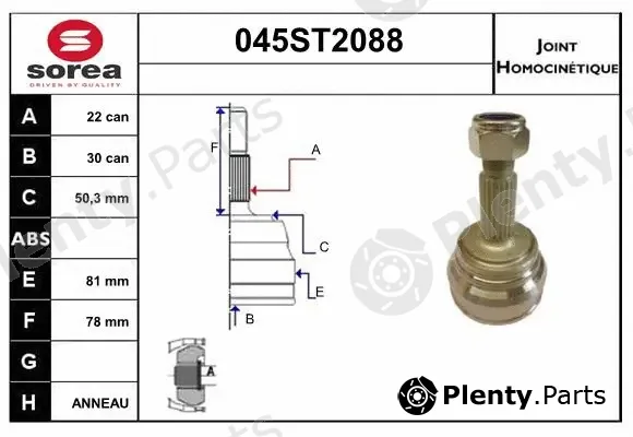 Startcar 045ST2088 — Joint Kit, drive shaft