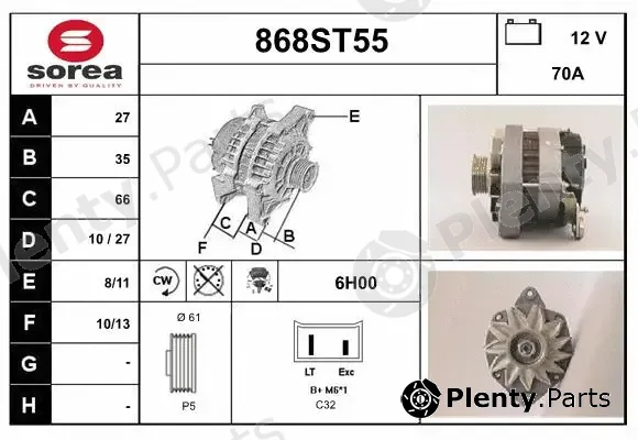 Startcar 868ST55 — Alternator
