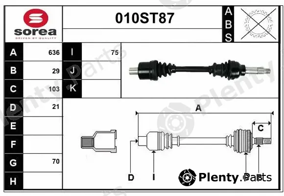 Startcar 010ST87 — Drive Shaft