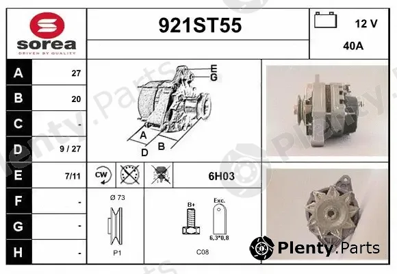 Startcar 921ST55 — Alternator