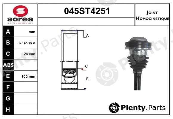 Startcar 045ST4251 — Joint Kit, drive shaft