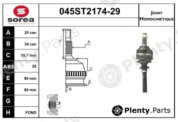 Startcar 045ST2174-29 — Joint Kit, drive shaft
