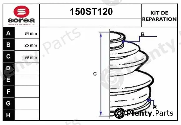 Startcar 150ST120 — Bellow Kit, drive shaft