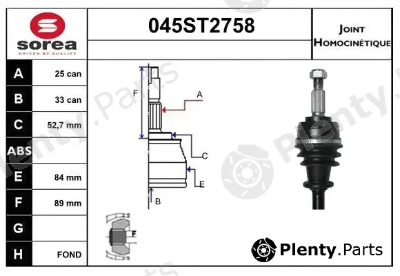 Startcar 045ST2758 — Joint Kit, drive shaft