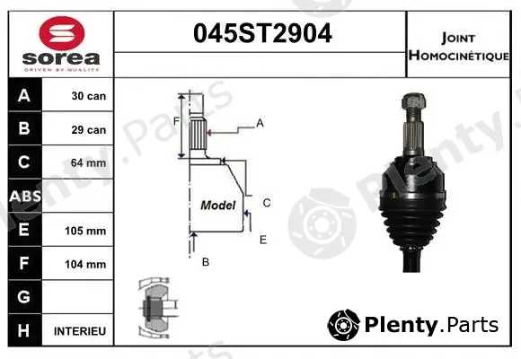 Startcar 045ST2904 — Joint Kit, drive shaft