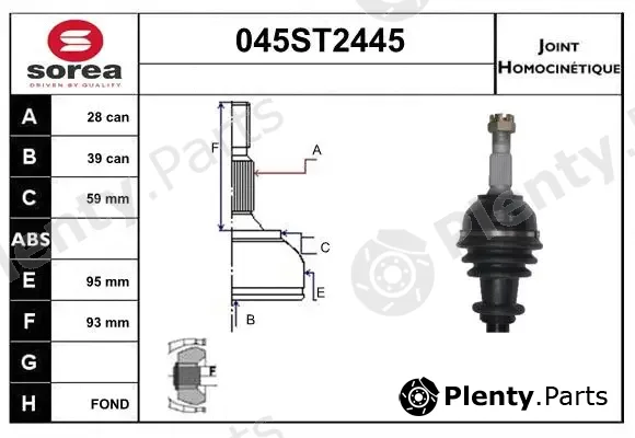 Startcar 045ST2445 — Joint Kit, drive shaft