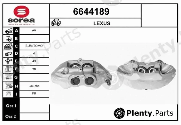 Startcar 6644189 — Brake Caliper