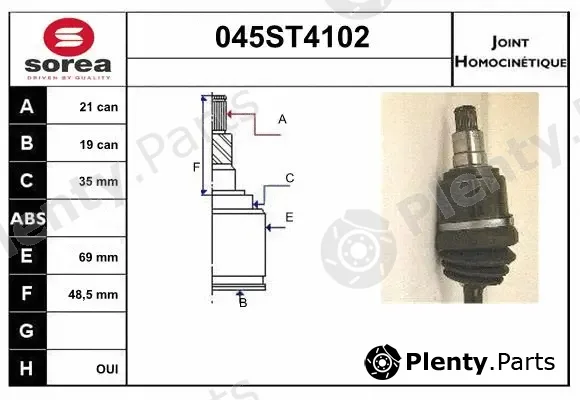 Startcar 045ST4102 — Joint Kit, drive shaft