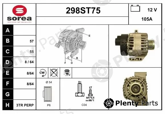 Startcar 298ST75 — Alternator