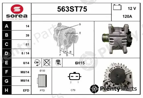 Startcar 563ST75 — Alternator