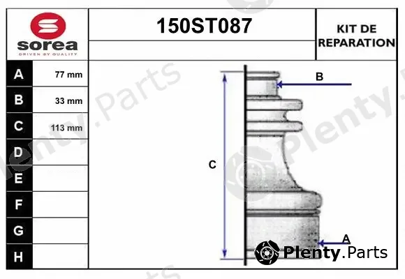 Startcar 150ST087 — Bellow Kit, drive shaft