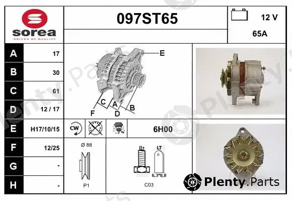 Startcar 097ST65 — Alternator