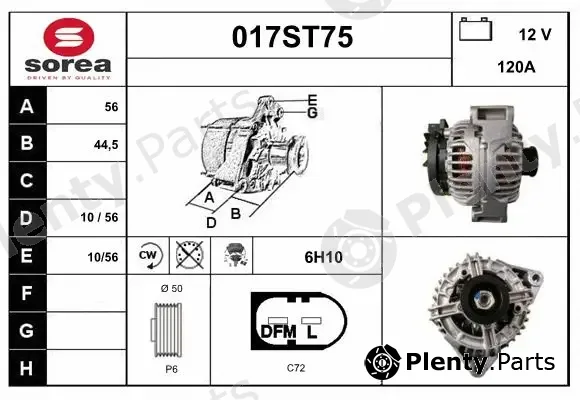 Startcar 017ST75 — Alternator