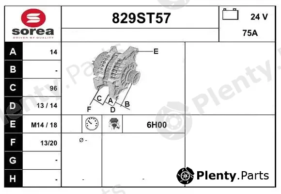 Startcar 829ST57 — Alternator