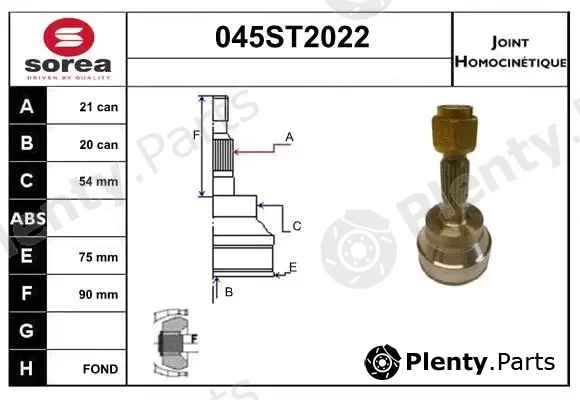 Startcar 045ST2022 — Joint Kit, drive shaft