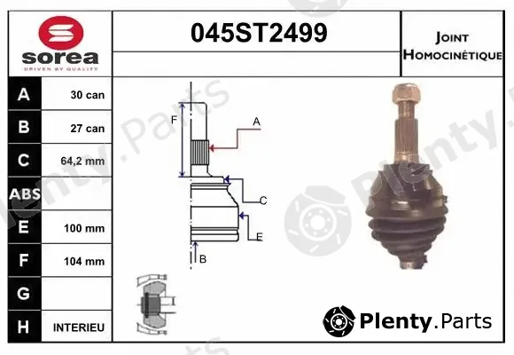 Startcar 045ST2499 — Joint Kit, drive shaft