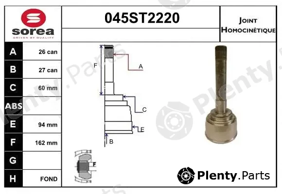 Startcar 045ST2220 — Joint Kit, drive shaft