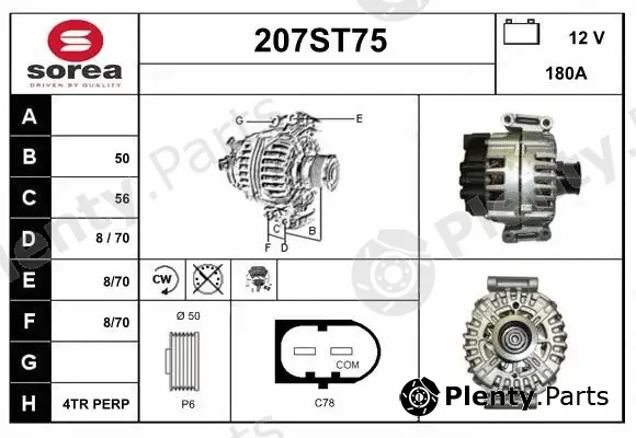 Startcar 207ST75 — Alternator