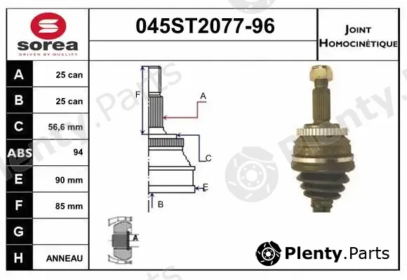 Startcar 045ST2077-96 — Joint Kit, drive shaft