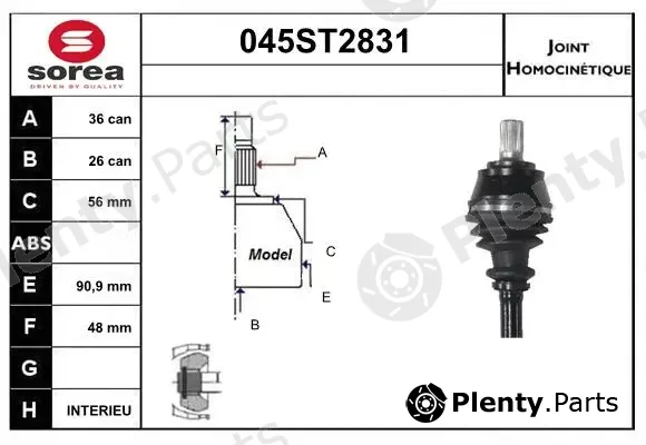 Startcar 045ST2831 — Joint Kit, drive shaft