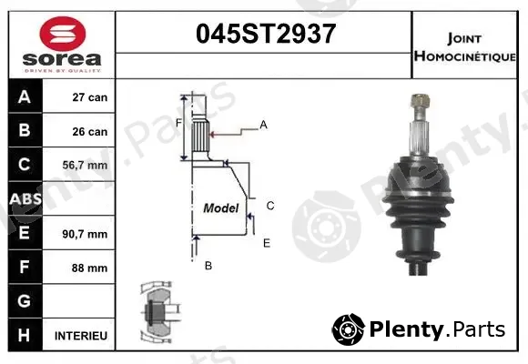 Startcar 045ST2937 — Joint Kit, drive shaft