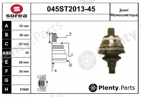 Startcar 045ST2013-45 — Joint Kit, drive shaft