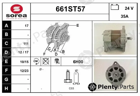 Startcar 661ST57 — Alternator