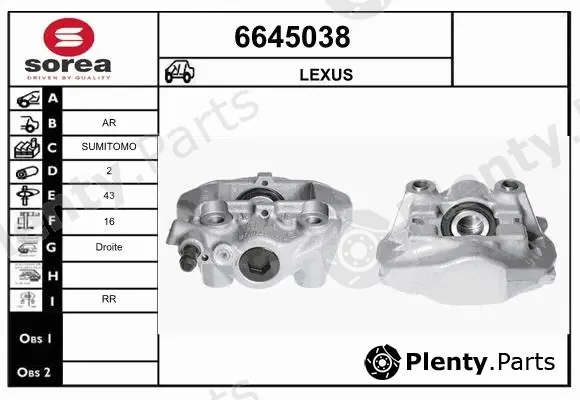Startcar 6645038 — Brake Caliper