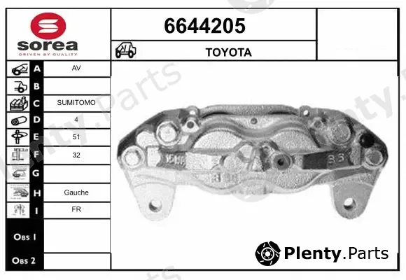 Startcar 6644205 — Brake Caliper
