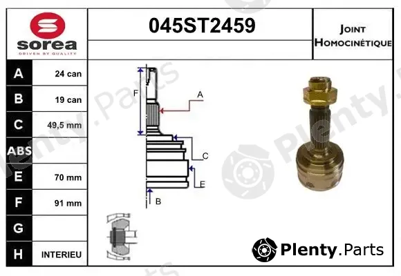 Startcar 045ST2459 — Joint Kit, drive shaft