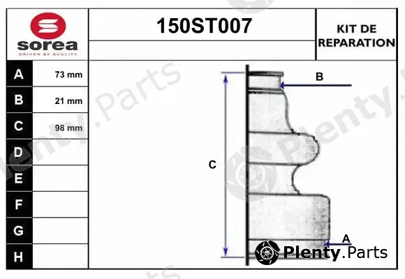 Startcar 150ST007 — Bellow Kit, drive shaft