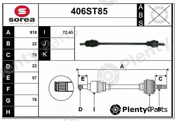 Startcar 406ST85 — Drive Shaft