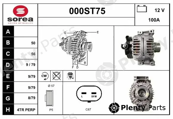 Startcar 000ST75 — Alternator