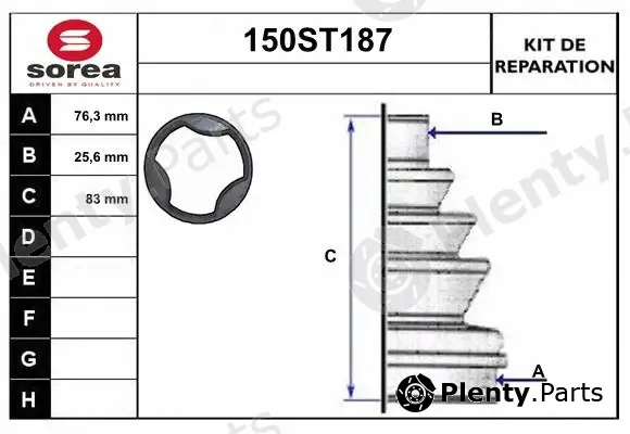 Startcar 150ST187 — Bellow Kit, drive shaft