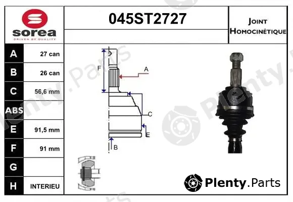 Startcar 045ST2727 — Joint Kit, drive shaft
