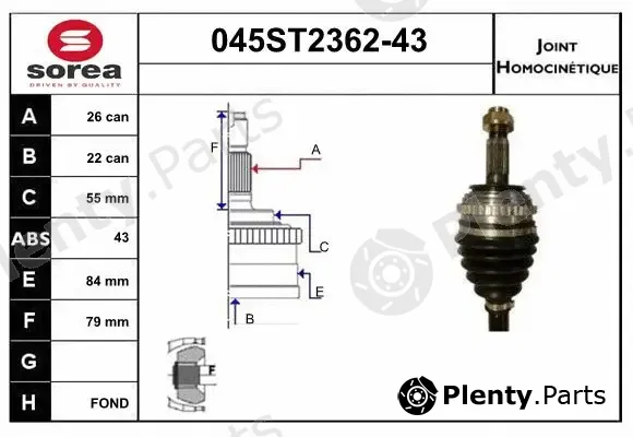 Startcar 045ST2362-43 — Joint Kit, drive shaft
