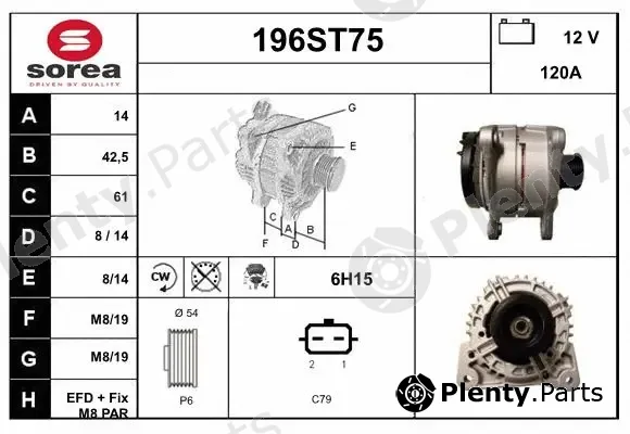 Startcar 196ST75 — Alternator