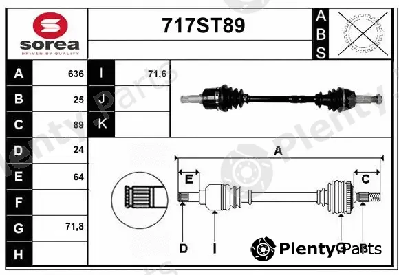 Startcar 717ST89 — Drive Shaft