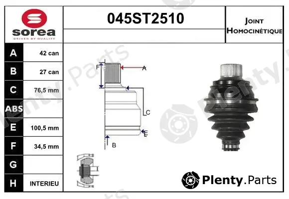 Startcar 045ST2510 — Joint Kit, drive shaft