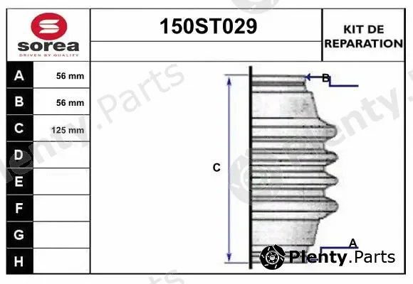 Startcar 150ST029 — Bellow Kit, drive shaft